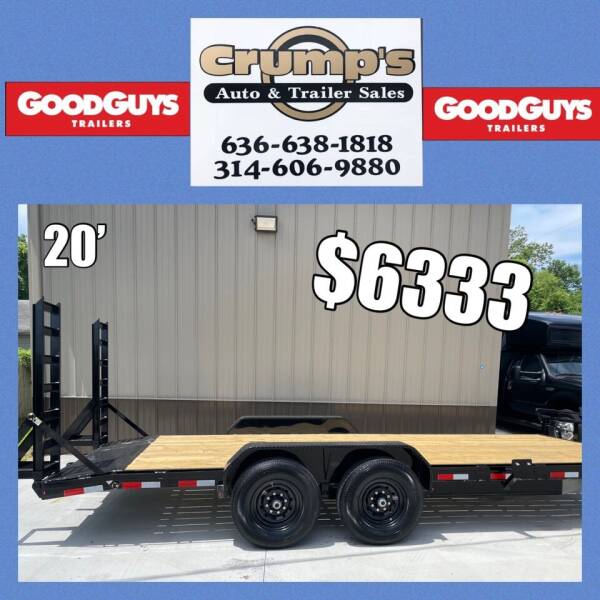 2023 GoodGuys 20’ Equipment Trailer for sale at CRUMP'S AUTO & TRAILER SALES in Crystal City MO