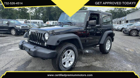 2016 Jeep Wrangler for sale at Certified Premium Motors in Lakewood NJ