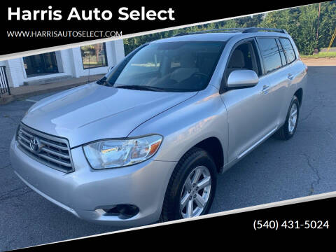 2009 Toyota Highlander for sale at Harris Auto Select in Winchester VA