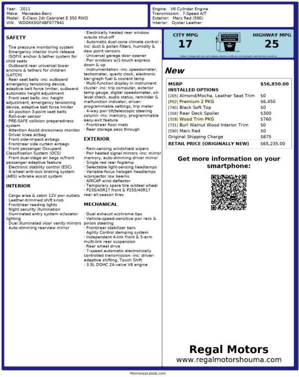2011 Mercedes-Benz E-Class E 350