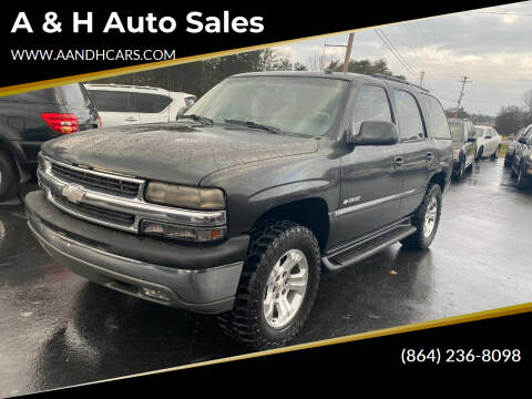 2003 Chevrolet Tahoe for sale at A & H Auto Sales in Greenville SC