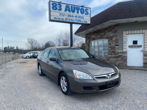 2007 Honda Accord for sale at 83 Autos in York PA