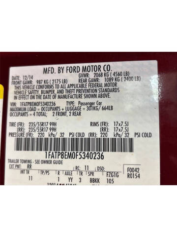 2015 Ford Mustang V6