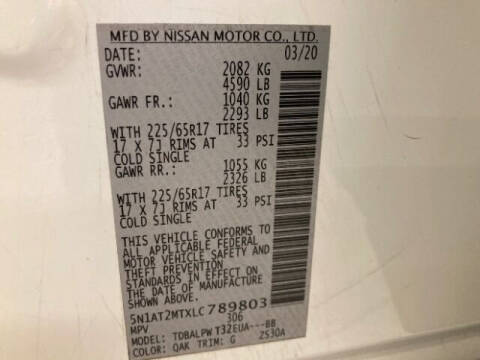 2020 Nissan Rogue SV