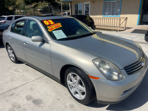 2003 Infiniti G35 for sale at 1 NATION AUTO GROUP in Vista CA