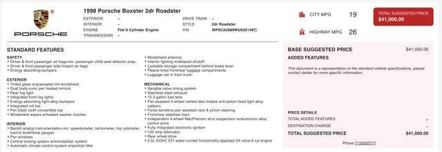 1998 Porsche Boxster