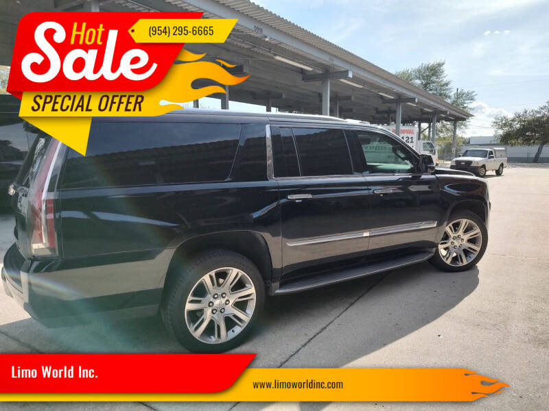 2016 Cadillac Escalade ESV for sale at Limo World Inc. in Seminole FL