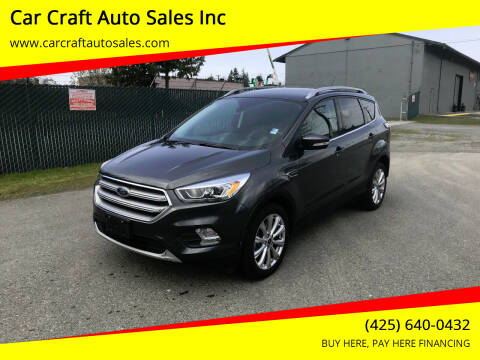 2017 Ford Escape for sale at Car Craft Auto Sales Inc in Lynnwood WA