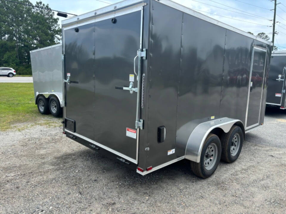 2024 Quality Cargo Trailer 7x14TA Enclosed Cargo Charcoal  for sale at Cross Resurrection Golf Carts and Trailers in Rincon, GA