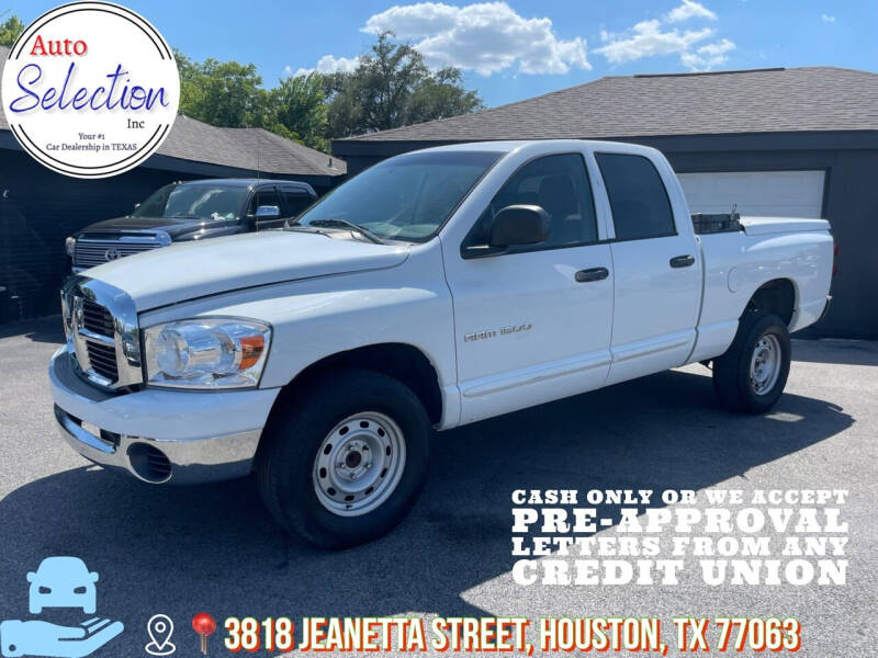 2007 Dodge Ram Pickup 1500 for sale at Auto Selection Inc. in Houston TX