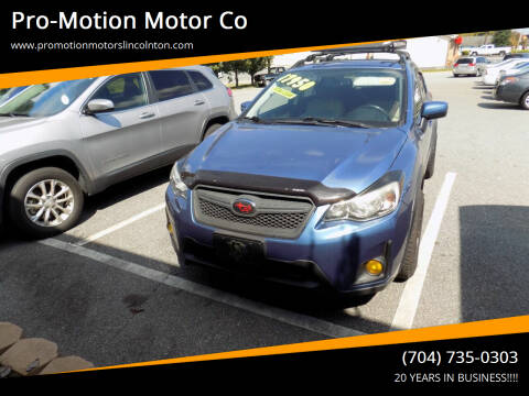 2016 Subaru Crosstrek for sale at Pro-Motion Motor Co in Lincolnton NC