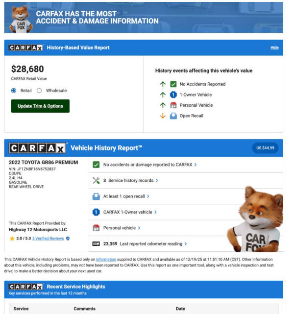 2022 Toyota GR86 Premium