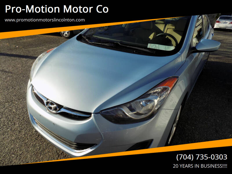 2011 Hyundai Elantra for sale at Pro-Motion Motor Co in Lincolnton NC