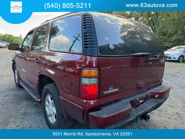 2003 GMC Yukon for sale at 63 Auto Inc in Spotsylvania, VA