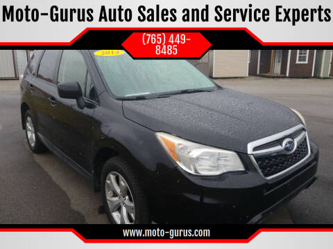 2014 Subaru Forester for sale at Moto-Gurus Auto Sales and Service Experts in Lafayette IN