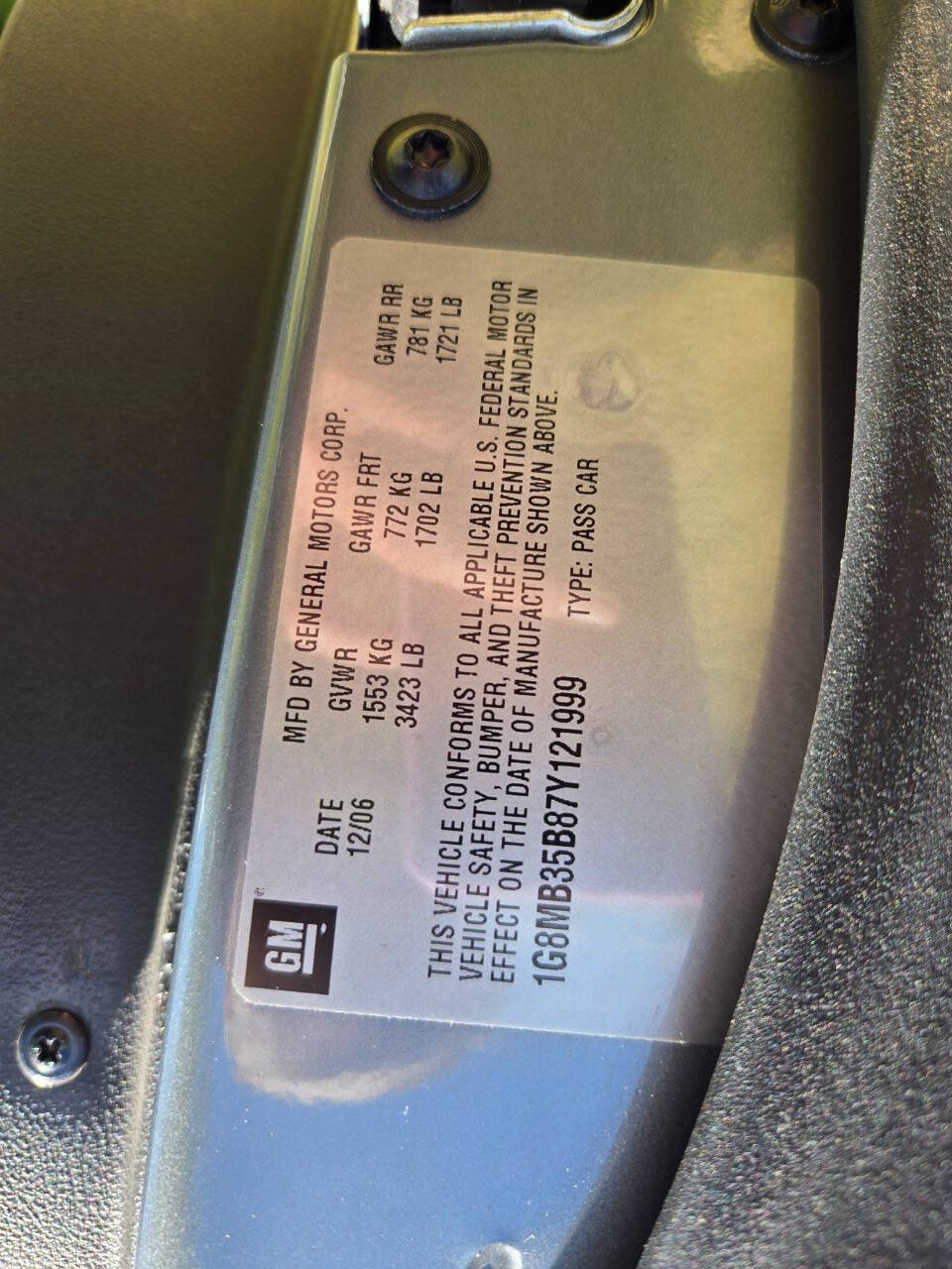 2007 Saturn SKY 85