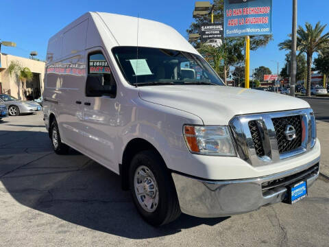 2013 Nissan NV Cargo for sale at Sanmiguel Motors in South Gate CA