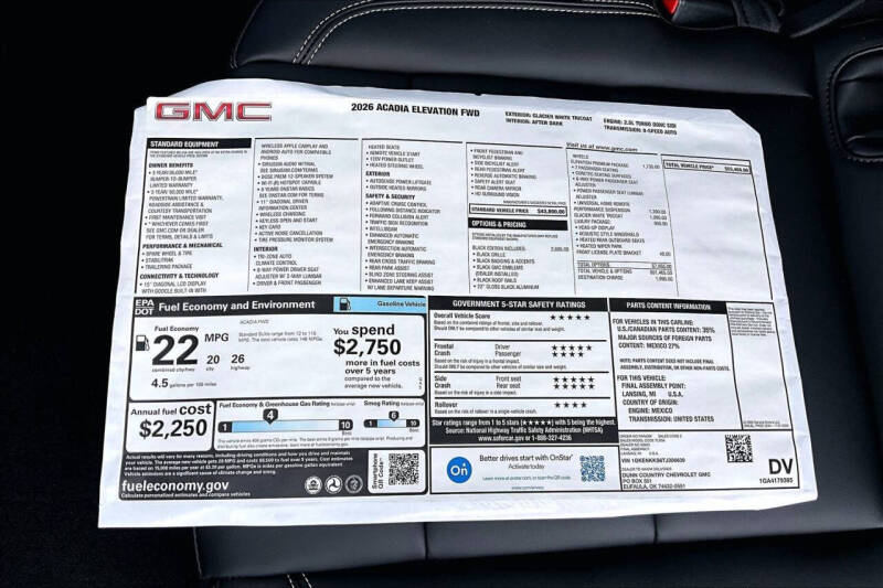 2026 GMC Acadia Elevation