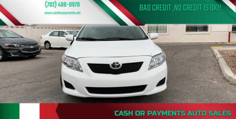 2010 Toyota Corolla for sale at CASH OR PAYMENTS AUTO SALES in Las Vegas NV