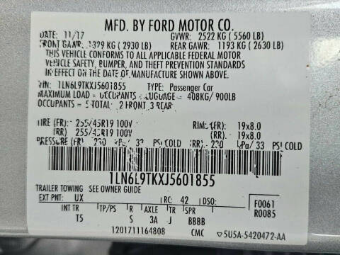 2018 Lincoln Continental Select