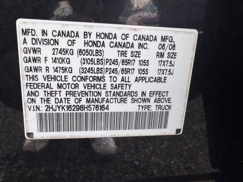 2006 Honda Ridgeline RT