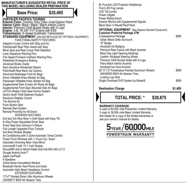 2021 Chrysler Pacifica Touring