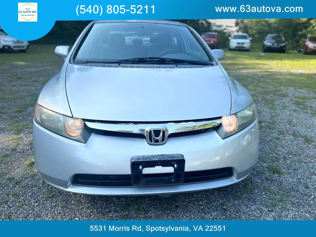 2008 Honda Civic for sale at 63 Auto Inc in Spotsylvania, VA