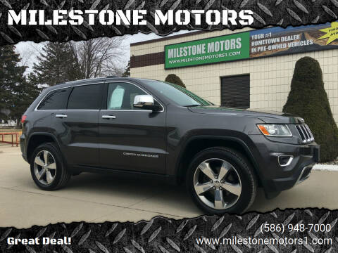 2015 Jeep Grand Cherokee for sale at MILESTONE MOTORS in Chesterfield MI
