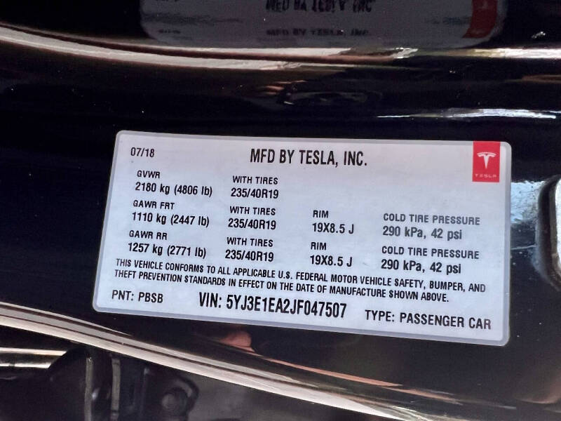 2018 Tesla Model 3 Long Range