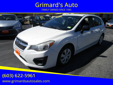 2014 Subaru Impreza for sale at Grimard's Auto in Hooksett NH