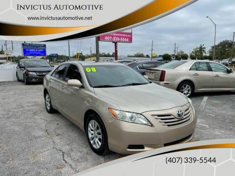 2008 Toyota Camry for sale at Invictus Automotive in Longwood FL