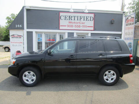 2005 Toyota Highlander for sale at CERTIFIED MOTORCAR LLC in Roselle Park NJ