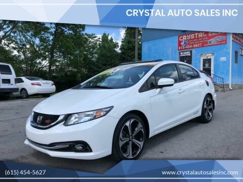 2015 Honda Civic for sale at Crystal Auto Sales Inc in Nashville TN