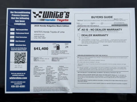 2025 Honda Ridgeline Black Edition