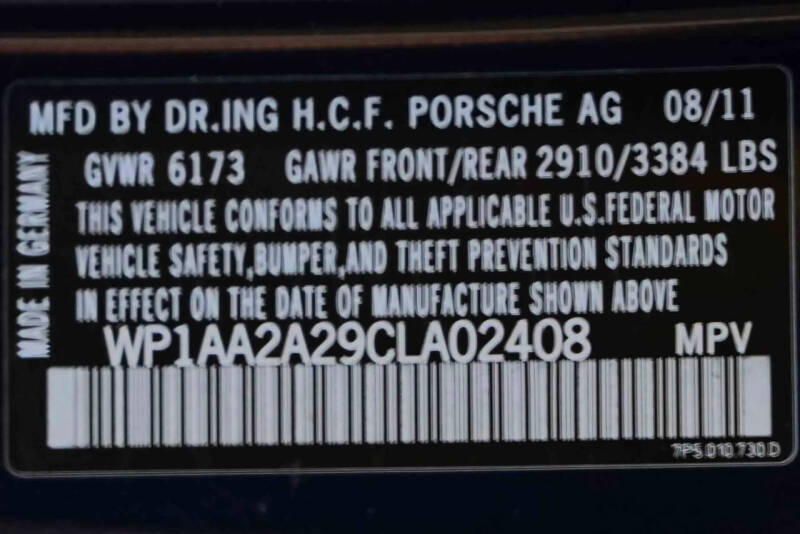 2012 Porsche Cayenne Tiptronic