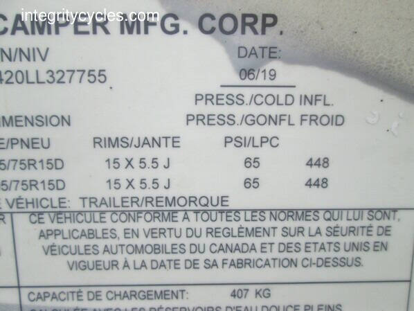 2020 Lance Camper 2465