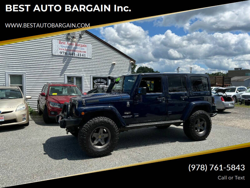 2013 Jeep Wrangler Unlimited for sale at BEST AUTO BARGAIN inc. in Lowell MA