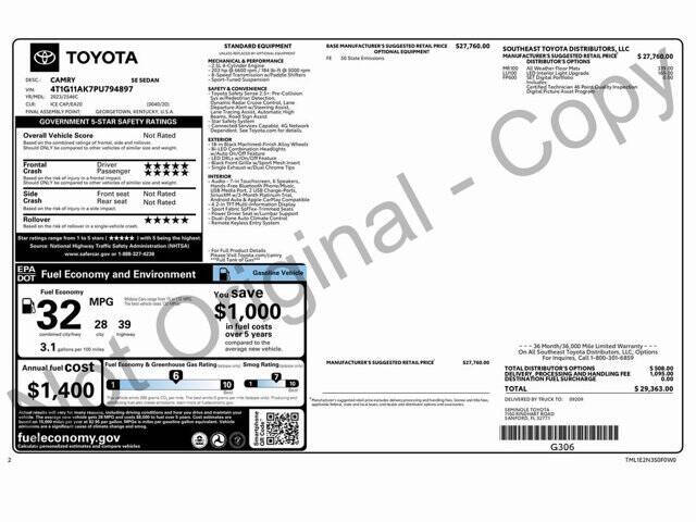 2023 Toyota Camry SE