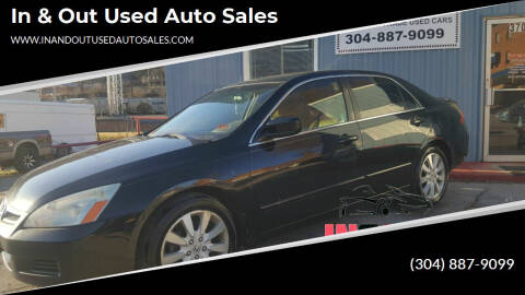 2007 Honda Accord for sale at In & Out Used Auto Sales in Bluefield WV