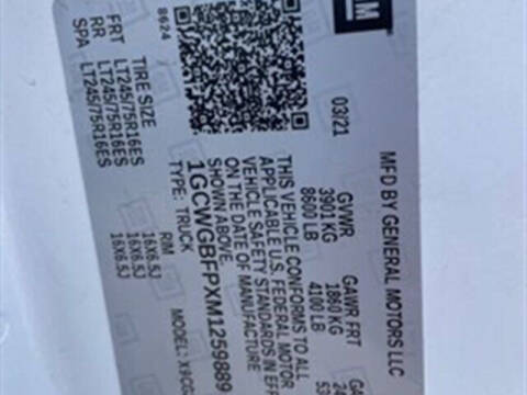 2021 Chevrolet Express 2500