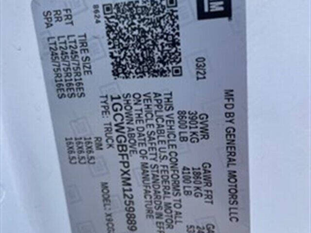 2021 Chevrolet Express 2500