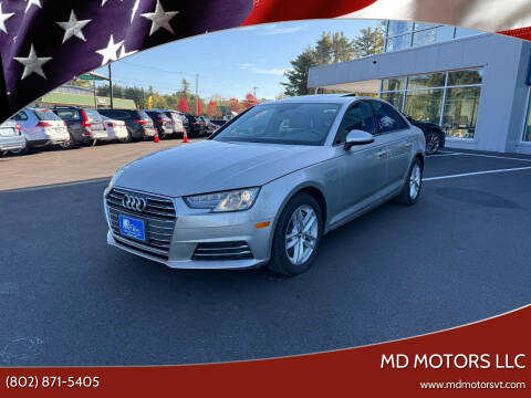 2017 Audi A4 for sale at MD Motors LLC in Williston VT