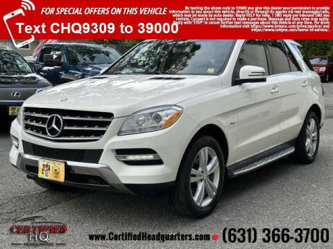 2012 Mercedes-Benz M-Class for sale at CERTIFIED HEADQUARTERS in Saint James NY
