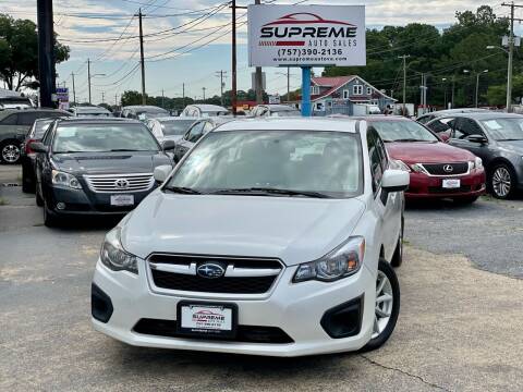 2014 Subaru Impreza for sale at Supreme Auto Sales in Chesapeake VA