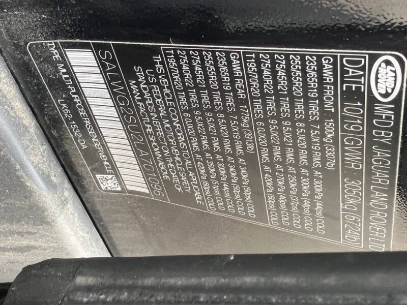 2020 Land Rover Range Rover Sport SE