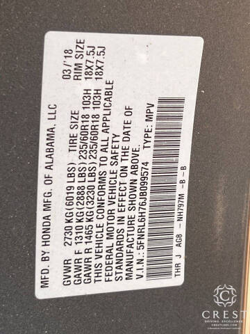 2018 Honda Odyssey EX-L