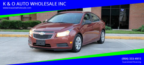2012 Chevrolet Cruze for sale at K & O AUTO WHOLESALE INC in Jacksonville FL
