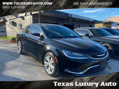 2016 Chrysler 200 for sale at Texas Luxury Auto in Houston TX
