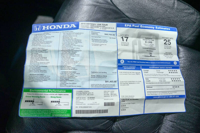 2010 Honda Odyssey Touring