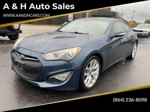 2013 Hyundai Genesis Coupe for sale at A & H Auto Sales in Greenville SC